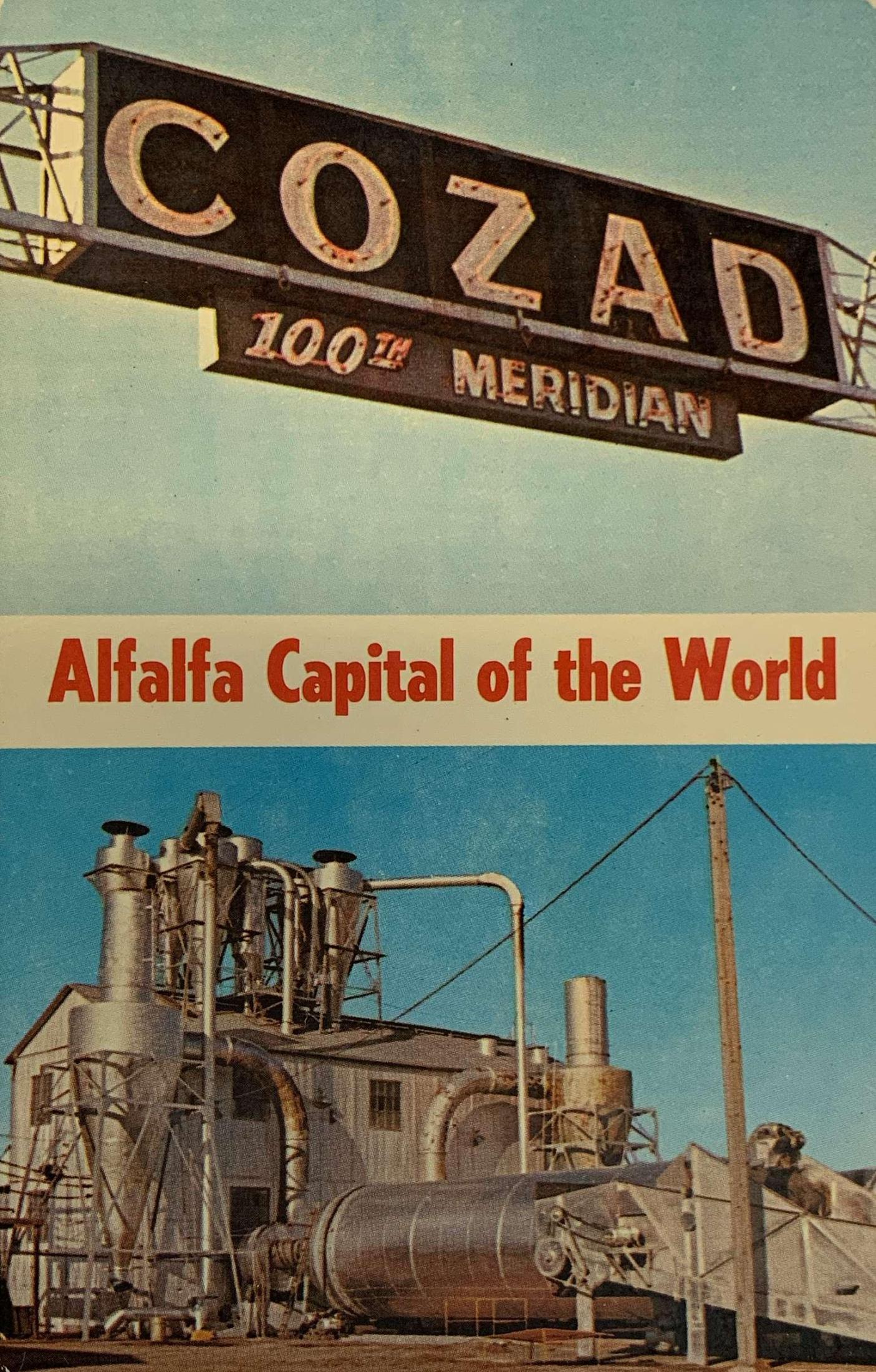 Cozad, Alfalfa Captial of the World