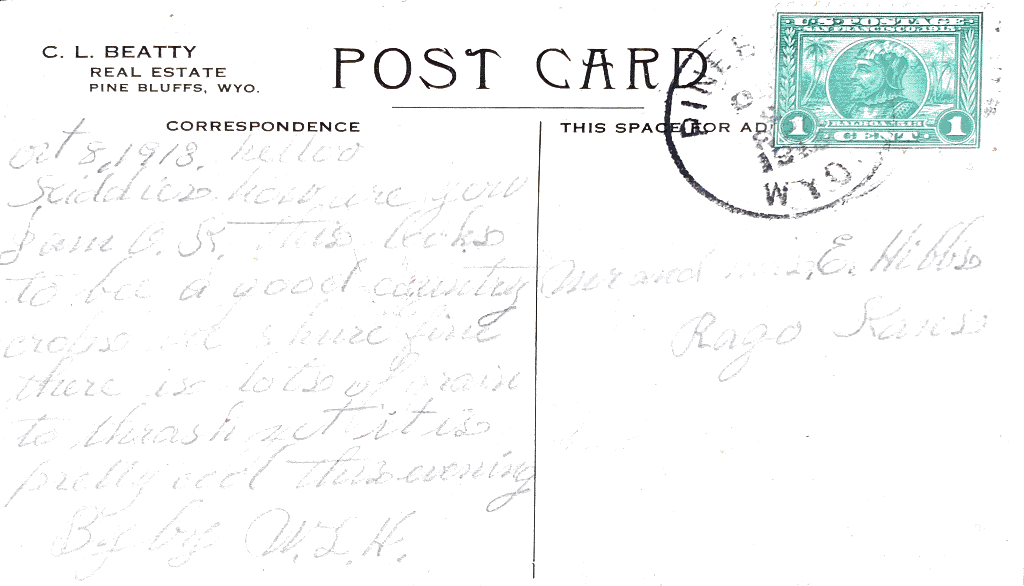 Pine Bluffs Postcard